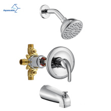 USA warehouse delivery shower set wall mounted high-pressure shower mixer set with Pressure Balance Valve and tub spout